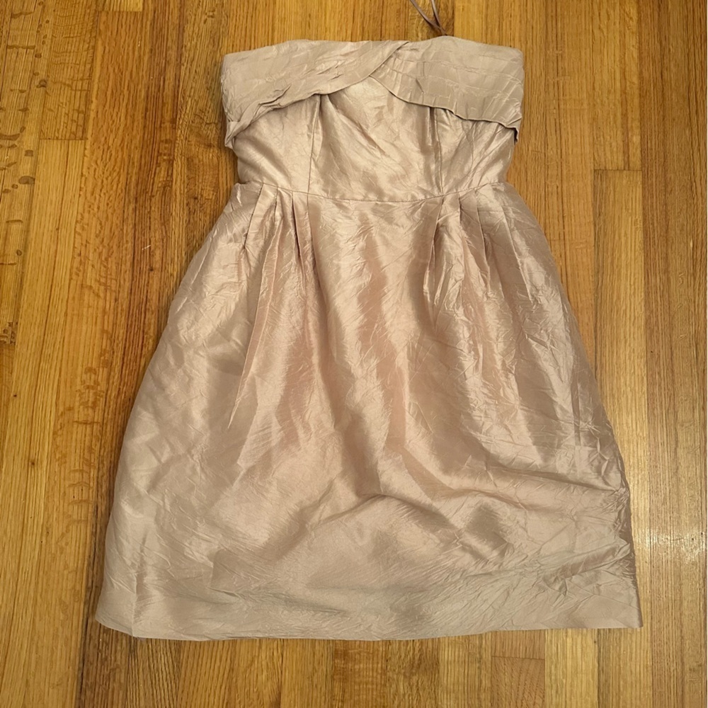 J CREW Silk   SHORT DRESS STRAPLESS size 2 (t)